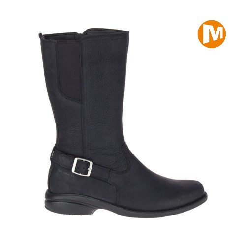 Merrell Andover Peak Waterproof Winterstiefel Damen Schwarz [DE-RWSBI]